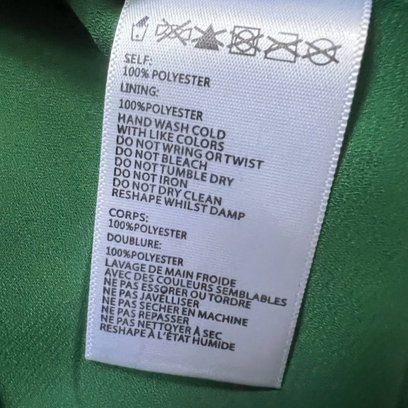 Urban Outfitters Leafy Green Tie-Front Bell Sleeve Blouse EUC - Picture 9 of 10